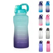 Motivational 64oz Water Bottle with Time Marker & Straw