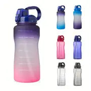 Motivational 64oz Water Bottle with Time Marker & Straw